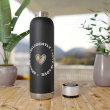 Load image into Gallery viewer, Behave Intelligently * Love is Love - Soundwave Copper Vacuum Audio Bottle 22oz