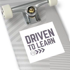 Driven to Learn (Air) - Square Vinyl Stickers