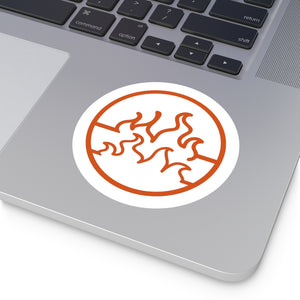 Fire - Round Vinyl Stickers