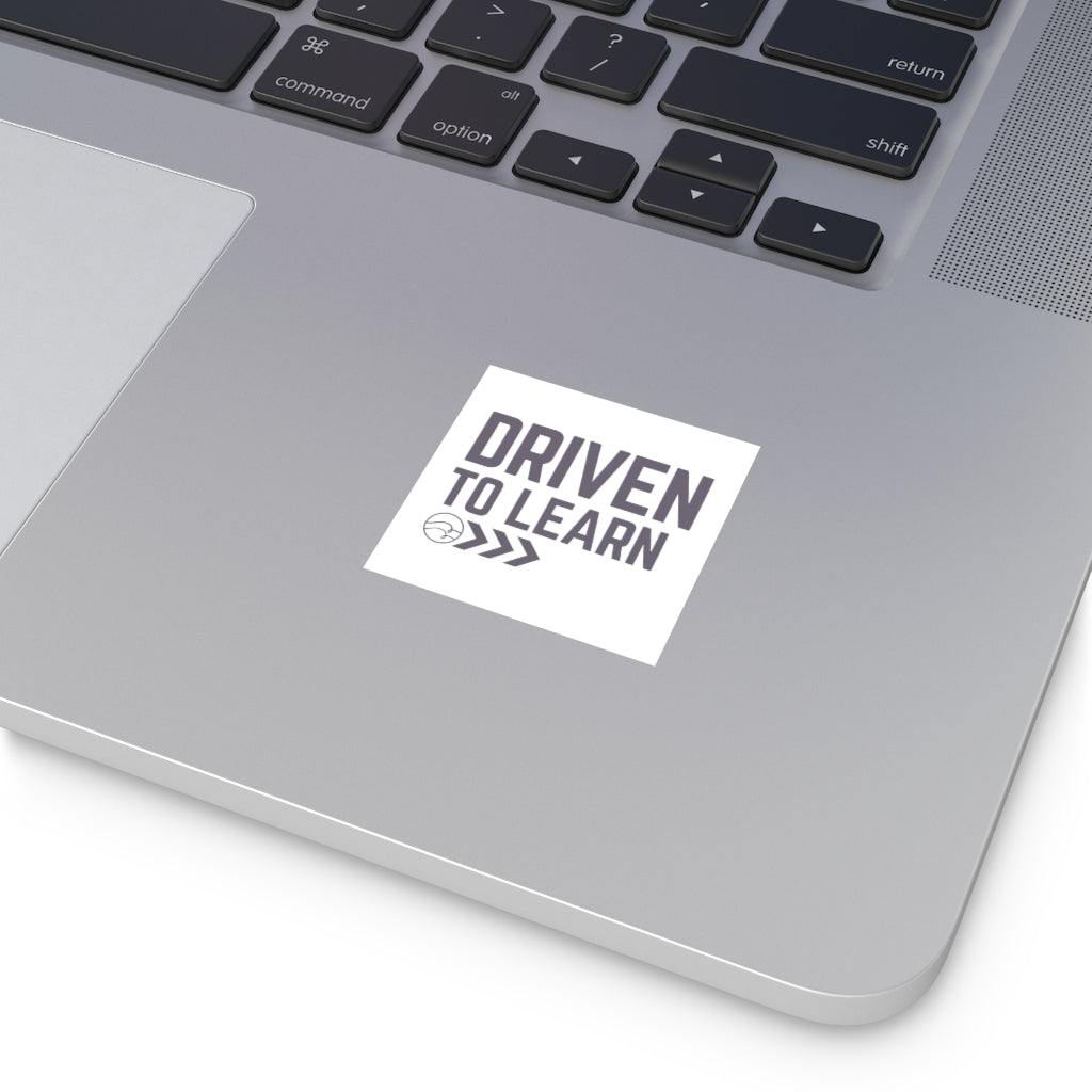 Driven to Learn (Air) - Square Vinyl Stickers