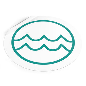 Water - Round Vinyl Stickers